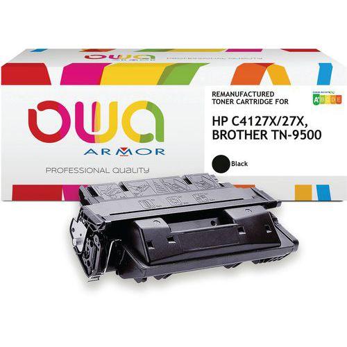 Illustration de : Toner remanufacturé Brother TN-9500, HP C4127X - Noir - Owa
