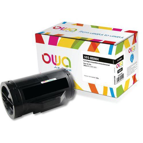 Illustration de : Toner remanufacturé Dell 593 - BBMH - Noir - Owa