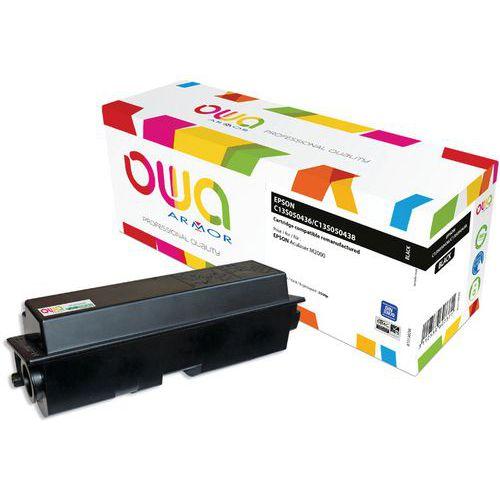 Illustration de : Toner remanufacturé Epson C13S050436 - C13S050438 - Noir - Owa