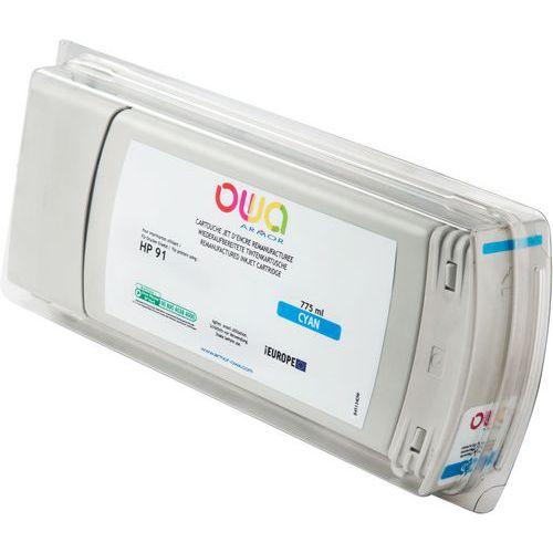 Illustration de : Cartouche d'encre traceur remanufacturée HP 91 - Owa