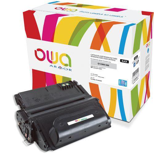Illustration de : Toner remanufacturé HP Q1338A - Noir - Owa