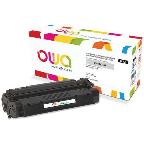 Illustration de : Toner remanufacturé HP Q2613A - Noir - Owa