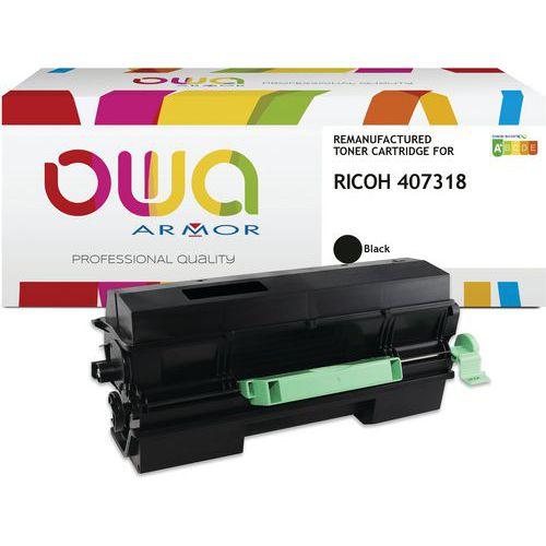 Illustration de : Toner remanufacturé Ricoh 407318 - Noir - Owa