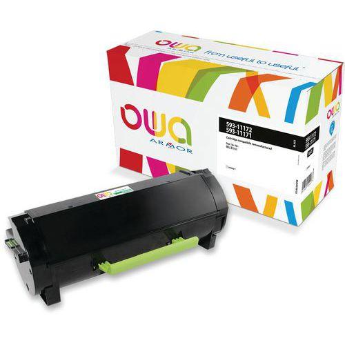 Illustration de : Toner remanufacturé Dell 593 - 11172 - 593 - 11171 - Noir - Owa