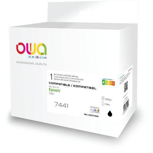 Illustration de : Cartouche d'encre remanufacturée Epson T7441 - Noir - Owa