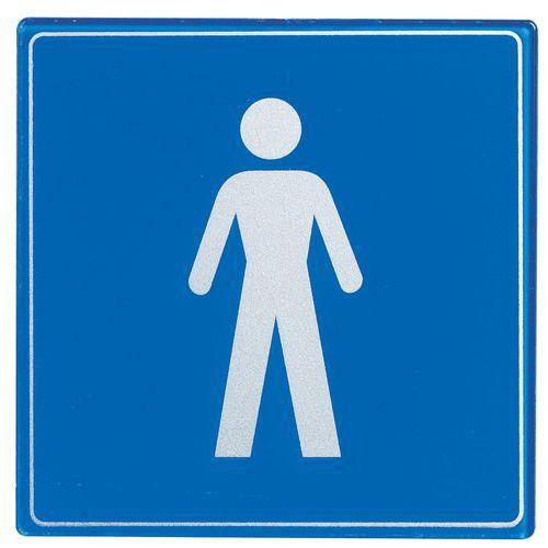 Illustration de : Pictogramme plexiglas carré - Homme