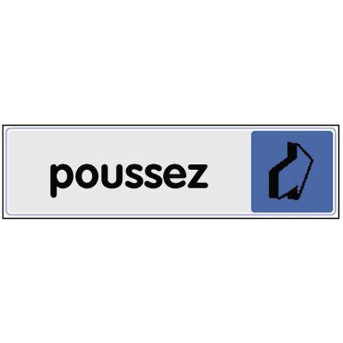 Illustration de : Panneau de signalisation en plexiglas - Poussez