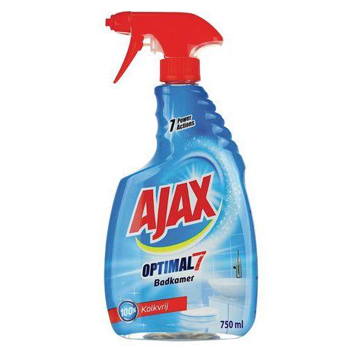 Illustration de : Spray nettoyant salle de bain anticalcaire Ajax Optimal 7 - 750 mL