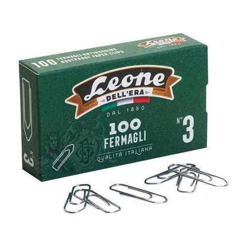 Illustration de : Boîte de 100 trombones galvanisés recyclés 28 mm Gamme Leone Dell'era