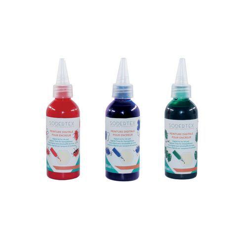 Illustration de : Lot de 3 recharges 80ml pour tampon encreur, couleurs complémentaires