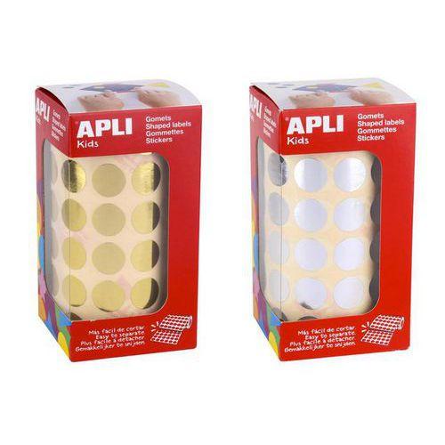 Illustration de : Rouleau 2832 gommettes rond Ø15 mm - Apli Kids