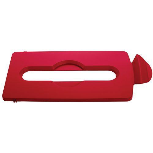 Illustration de : Couvercle papier station de recyclage Slim Jim_Rubbermaid