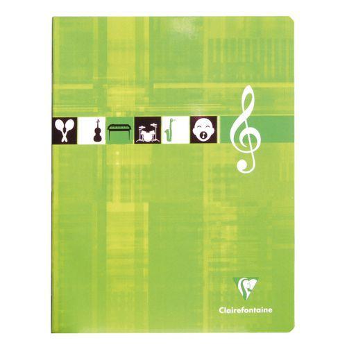 Illustration de : Cahier Musique & Chant piqué 17x22cm 56p portée/lignes