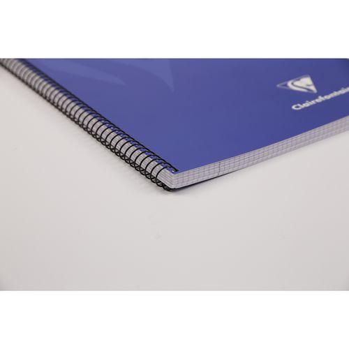 Illustration de : Cahier à spirale Mimesys Folio 4/4 + marge - Clairefontaine