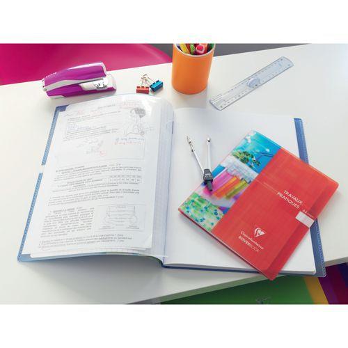 Illustration de : Cahier tp 17x22cm piqué koverbook seyès/uni 64 pages - Clairefontaine