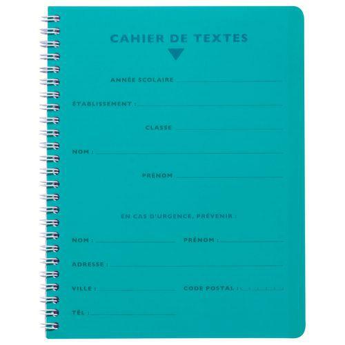 Illustration de : Cahier de textes reliure intégrale 17x22 cm Seyès 124p - Calligraphe