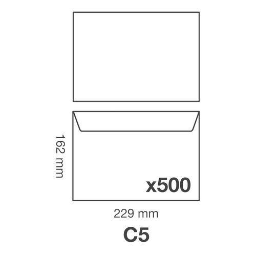 Illustration de : Enveloppes extra blanc 162x229 90g - Clairefontaine