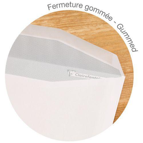 Illustration de : Enveloppes extra blanc gommées 162x229 80g - Clairefontaine