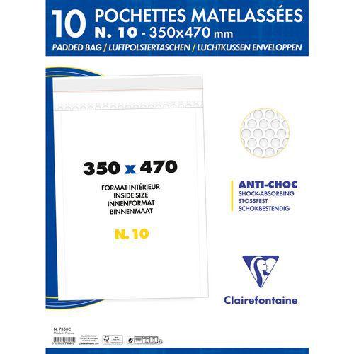 Illustration de : Pochettes à bulles x19 - Clairefontaine