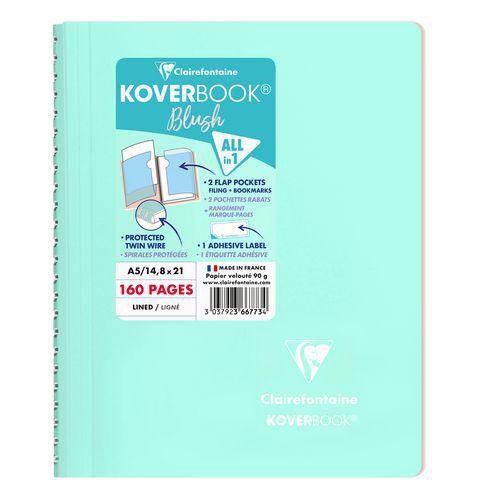 Illustration de : Carnet A5 intégral koverbook blush Ligné 160 pages - Clairefontaine