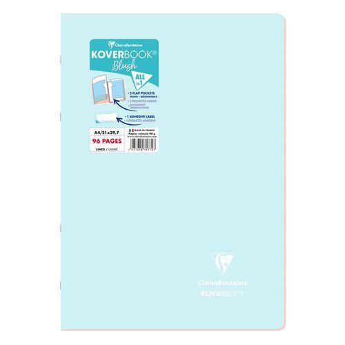 Illustration de : Cahier piqué Koverbook Blush Ligné A4 96p - Clairefontaine