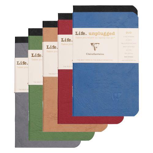 Illustration de : Set de 2 carnets piqués Age Bag 7,5x12 cm - Clairefontaine
