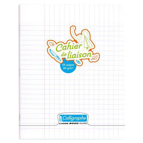 Illustration de : Cahier de liaison piqué 8000 POLYPRO 17x22 cm Seyès - Calligraphe