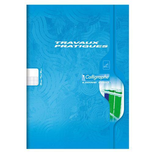 Illustration de : Cahier travaux pratiques piqué 7000 21x29,7cm Seyès/Uni - Calligraphe