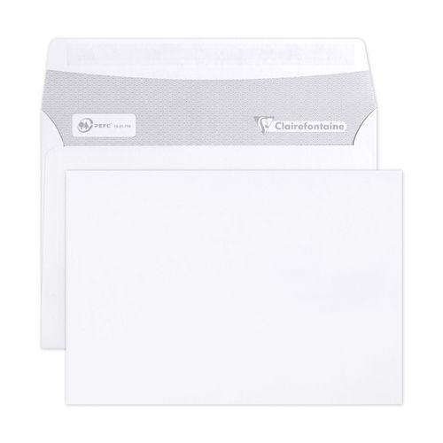Illustration de : Enveloppes extra blanc 114x162 90g - Clairefontaine