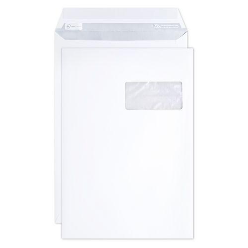 Illustration de : Pochettes blanches 229x324 + fenetre 50x100 - Clairefontaine