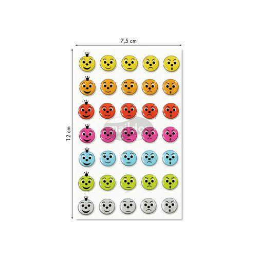 Illustration de : Etui 35 stickers 3d cooky 1 planche appréciations - Maildor
