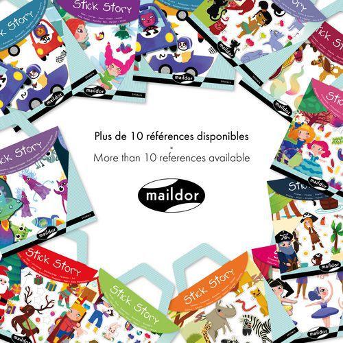 Illustration de : Kit créatif gommettes illustrées stick'story saisons - Maildor