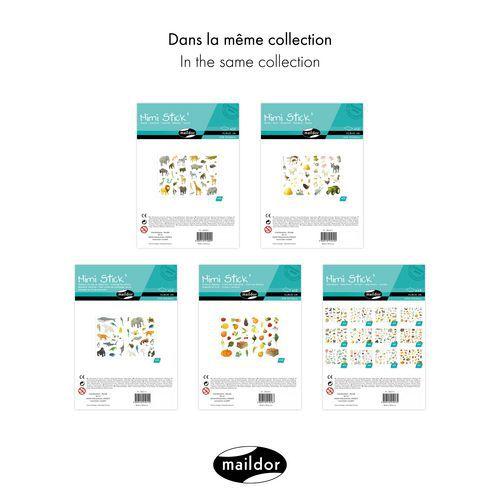 Illustration de : Etui 408 gommettes mimi'stick fruits et légumes - Maildor