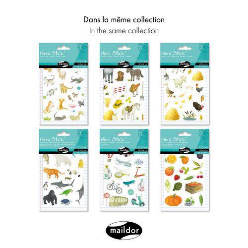 Illustration de : Etui 52 gommettes mimi'stick métiers - Maildor