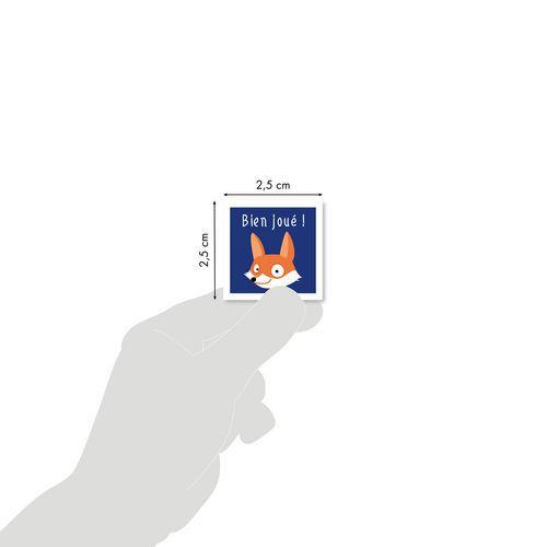 Illustration de : Etui 700 gommettes éducatives bon points renards - Maildor