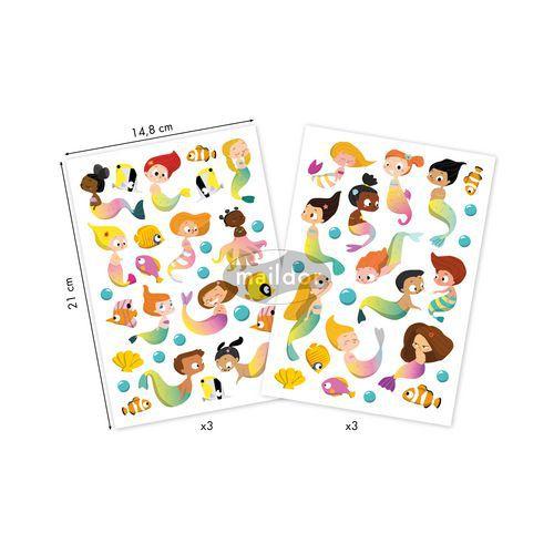 Illustration de : Etui 159 gommettes dreamy sirènes - Maildor