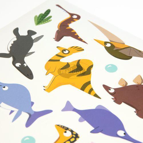 Illustration de : Etui 150 gommettes dreamy dinosaures - Maildor