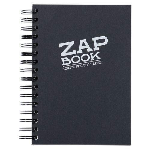 Illustration de : Carnet Zap Book 80g spiralé noir - Clairefontaine