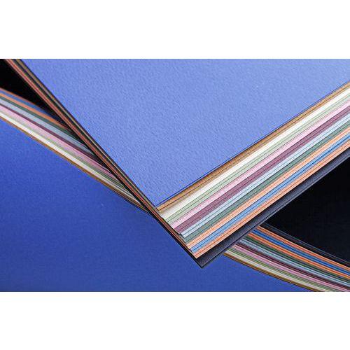 Illustration de : Main 24 feuilles Papier Dessin à grain 50x65cm pastel - Clairefontaine