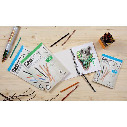 Illustration de : Bloc Cray'ON 120g spiralé - Clairefontaine