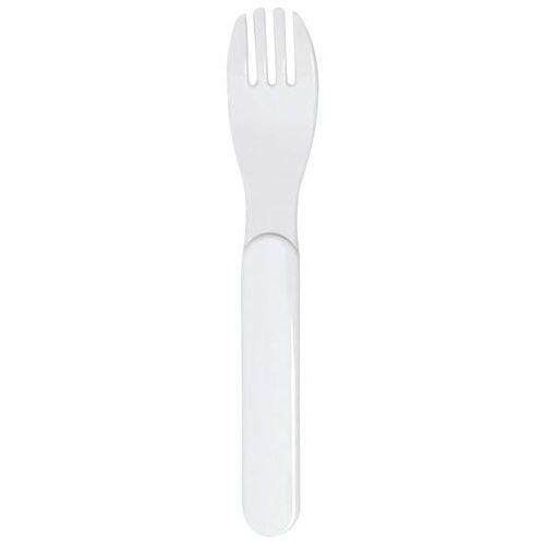 Illustration de : Lot de 12 fourchettes 1er âge polypropylène - blanc Plastorex