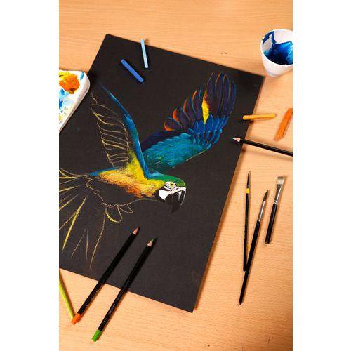 Illustration de : Paquet 10 feuilles PaintON 250g noir - Clairefontaine