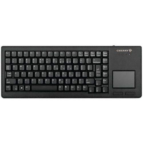 Illustration de : Clavier miniature et touchpad azerty usb noir CHERRY