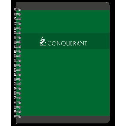 Illustration de : Cahier spiralé 17x22 cm 100 pages seyes 70g NF 60 - Conquerant