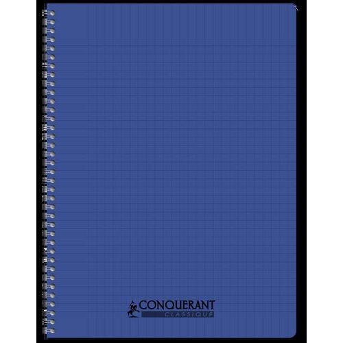 Illustration de : Cahier polypropylène 180 pages spirale A4 seyes couleurs - Conquerant