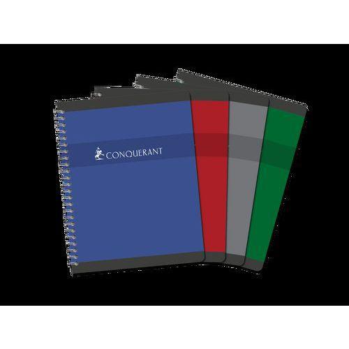 Illustration de : Cahier spiralé 17x22 cm 100 pages 5x5 70g NF 62 - Conquerant