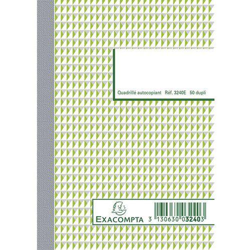 Illustration de : Manifold quadrillé 5x5 50 feuillets dupli autocopiants