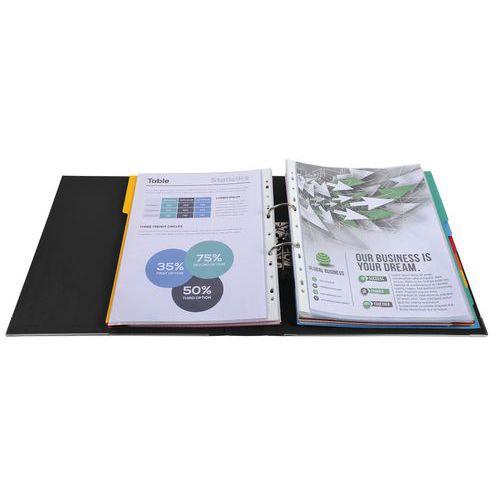 Illustration de : Classeur à levier Prem'Touch intérieur extérieur PP Dos 50mm A4 maxi