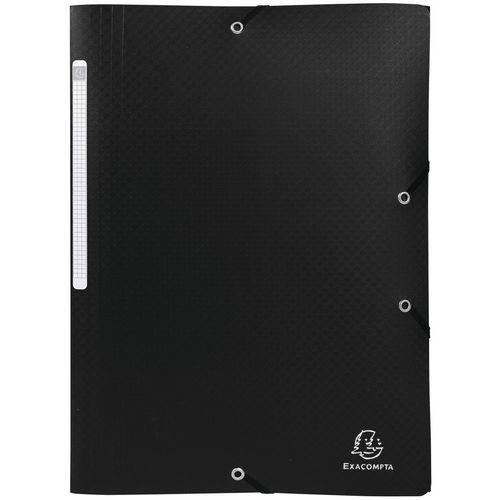 Illustration de : Chemise à élastiques 3 rabats PP Opak - A4