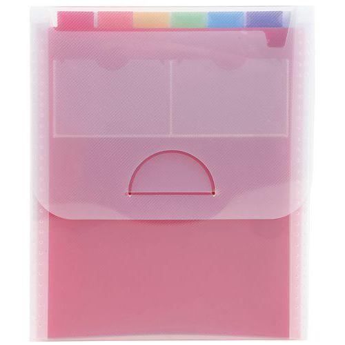 Illustration de : Trieur valisette vertical 6 compartiments Crystal - A4